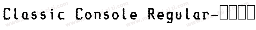 Classic Console Regular字体转换